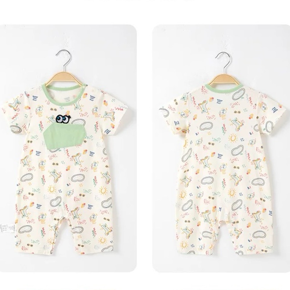 Cute Baby Romper with Fun Dinosaur Print